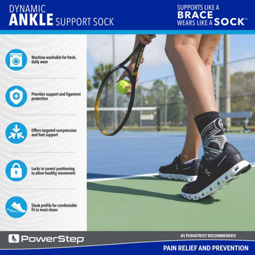 Powerstep Dynamic Ankle Support Sock - Lifestyle View - 2