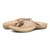 Vionic Bella - Women's Orthotic Thong Sandals - Rose Gold Metallic C - pair left angle