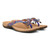Vionic Bella - Women's Orthotic Thong Sandals - Royal Blue Tropical - Pair