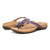 Vionic Bella - Women's Orthotic Thong Sandals - Royal Blue Tropical - pair left angle