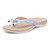 Vionic Bella - Women's Orthotic Thong Sandals - White Tile Patent - Left angle