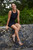 Vionic Amber - Women's Adjustable Slide Sandal - Orthaheel - Black Metallic Linen - 12-med