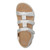 Vionic Amber - Women's Adjustable Slide Sandal - Orthaheel - Silver Met Linen - Top