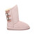 Bearpaw Boshie Youth - Kids' Suede Boots - 1669Y  635 - Pale Pink - Side View