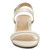 Vionic Emmy Woemn's Backstrap Wedge Sandal - Cream Embossed - Front