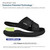 Gravity Defyer Eltal Men's Leather Slide Sandals - Brown - Lifestyle Patent Info Diagram Black