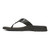 Vionic Wyatt Men's Toe-Post Sport Arch Supportive Sandal - Black Leather - Left Side