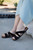 Bearpaw Bonnie Women's Suede Cork Slide Sandals - 2905W - Lifestyle Black