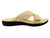 Spenco Kholo Polka Dot Women's Orthotic Slide Sandal - Yellow - Profile