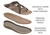 OrthoFeet Clio Women's Sandals Heel Strap - Brown - 4
