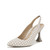 Vionic Adalena Women's Slingback Heeled Dress Shoe - Marshmellow Houndstooth