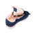 Friendly Shoes Women's Voyage - Navy Blue / Peach - Back Heel Open View