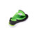 Friendly Shoes Kid's Force - Black / Lime Green - Back Heel Open View