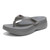 Vionic High Tide Ii Womens Thong Wedge - Pewter - Left angle