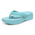 Vionic High Tide Ii Womens Thong Wedge - Aqua - Left angle