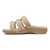 Vionic Adjustable Open-Toe Slipper with Orthotic Arch Support - Indulge Snooze - Wheat - Left Side