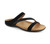 Strive Trio II - Women's Strappy Sandal with Arch Support -  Trio Black Velour/Sparkle Angled