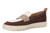 Vionic Uptown Women's Slip-On Loafer Moc Casual Shoes - Swiss Chocolate Multi - Left angle