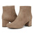 Vionic Sibley Womens Ankle/Bootie Shrtboot - Taupe Suede - pair left angle