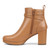 Vionic Nella Womens Ankle/Bootie Shrtboot - Camel Nappa - Left Side