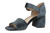 Vionic Chardonnay Women's Heeled Sandals - Stylish and Comfortable Quarter/Ankle/T-Strap Sandals - Bodega Blue Velvet - Left angle