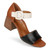 Vionic Chardonnay Women's Heeled Sandals - Stylish and Comfortable Quarter/Ankle/T-Strap Sandals - Tan/black/cream - CHARDONNAY-I7818L7203-TAN BLACK CREAM-13fl-med
