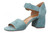 Vionic Chardonnay Women's Heeled Sandals - Stylish and Comfortable Quarter/Ankle/T-Strap Sandals - Bodega Blue Suede - Left angle