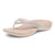 Vionic Dillon Shine Women's Thong Sandals - Stylish and Comfortable Footwear - Cream - Left angle