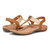 Vionic Brea Women's Toe Post Comfort Sandal - Camel - pair left angle