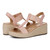 Vionic Calera Women's Espadrille Comfort Wedge Sandal - Light Pink - pair left angle