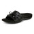 Vionic Bella Slide Women's Comfort Supportive Sandal - Black - Left angle