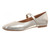 Vionic Alameda Women's Orthotic Supportive Mary Jane Flat - Gold - Left angle