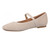 Vionic Alameda Women's Orthotic Supportive Mary Jane Flat - Lucid Beige - Left angle