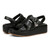 Vionic Delano Women's Platform Wedge Comfort Sandal - Black - pair left angle