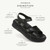 Vionic Mar Women's Platform Wedge Sandal - Motion Technology Lifestyle Black