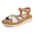 Vionic Mar Women's Platform Wedge Sandal - Camel/gold - Left angle