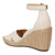 Vionic Marina Women's Wedge Comfort Sandal - Cream - Back angle