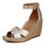 Vionic Marina Women's Wedge Comfort Sandal - Gold - Left angle
