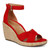 Vionic Marina Women's Wedge Comfort Sandal - Red - Angle main