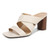 Vionic Merlot Women's Supportive Heeled Sandal - Cream - Left angle