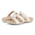 Vionic Amber Pearl Slide Women's Supportive Slip-on Sandal - White - pair left angle