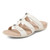 Vionic Amber Pearl Slide Women's Supportive Slip-on Sandal - White - Left angle