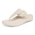 Vionic Activate RX Women's Toe Post Casual Soft Sandal - Cream - Left angle