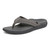 Vionic Men's Tide II Orthotic Support Sandal - Charcoal Grey - Left angle
