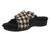 Vionic Relax II Women's Orthotic Slide Slippers - Black/cream Houndstooth - Left angle
