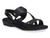 Ros Hommerson Chloe Women's Adjustable Strap Sandal - Black Patent Lizard Print Leather - Main View