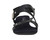 Ros Hommerson Chloe Women's Adjustable Strap Sandal - Black Patent Lizard Print Leather - Front View