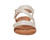 Ros Hommerson Chloe Women's Adjustable Strap Sandal - Natural Patent Lizard Print Leather - Front View