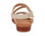Ros Hommerson Chloe Women's Adjustable Strap Sandal - Natural Patent Lizard Print Leather - Back View