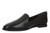 Vionic Willa 2.0 Women's Comfortable Orthotic Slip-On Loafers with Arch Support - Black Leather - Left angle